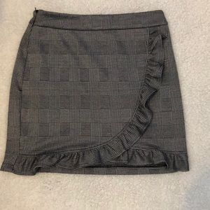 Plaid Layer B&W Skirt | SHEIN